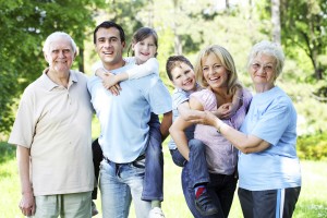 Family holding hands
